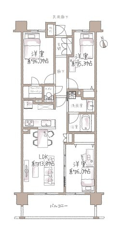 グーディッシュ村上の間取り