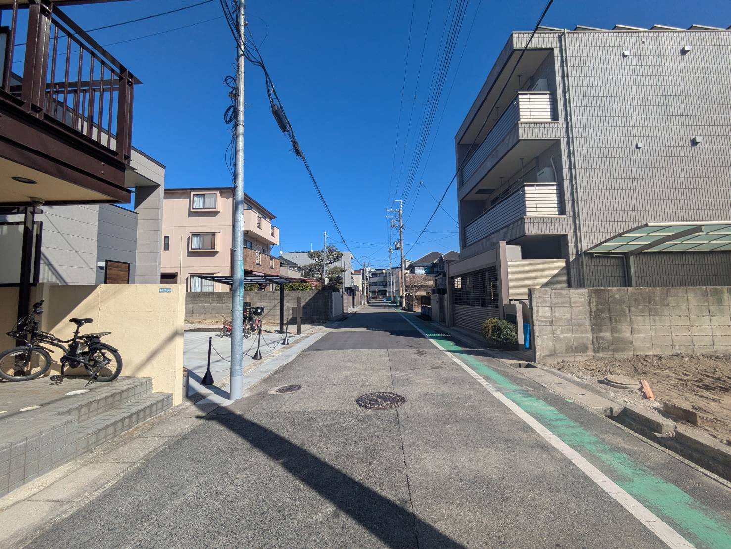 西宮市松山町土地の外観|北側前面道路を含む