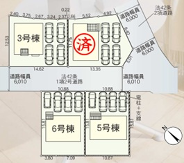 クレイドルガーデン　富士宮市淀平町第2Ⅱ期　新築分譲住宅　全4棟の区画図|4台駐車可能スペースあり