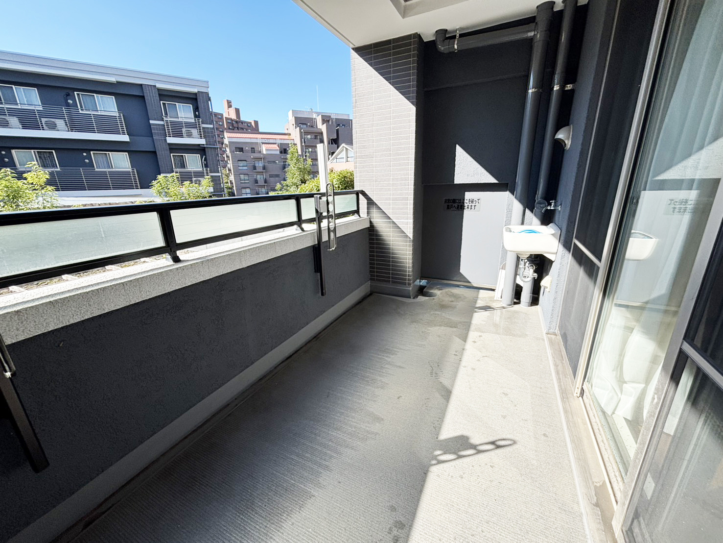 ロジュマン住吉山手のバルコニー