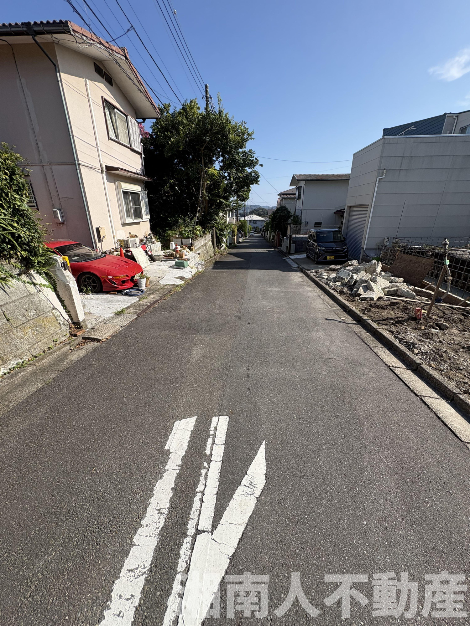 逗子市久木8丁目１７－１０新築戸建ての前面道路含む現地写真|前面道路含む現地写真です