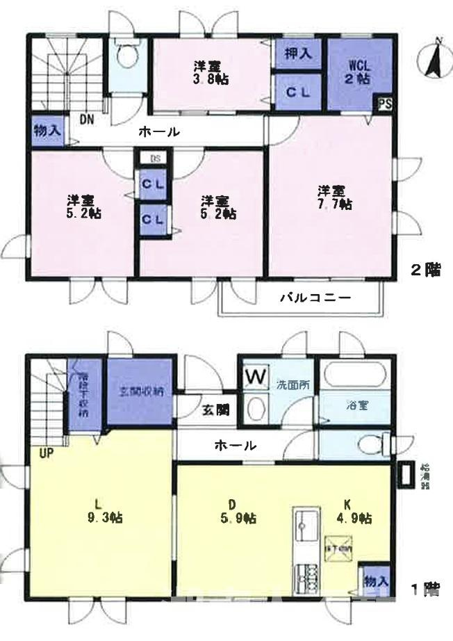 逗子市久木７丁目８－４０戸建の間取り