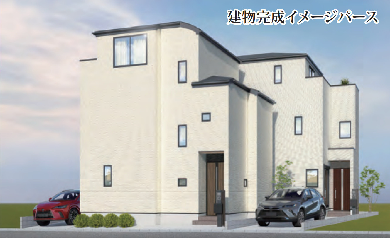 横浜市金沢区寺前1丁目 新築戸建て【仲介手数料無料】の外観パース