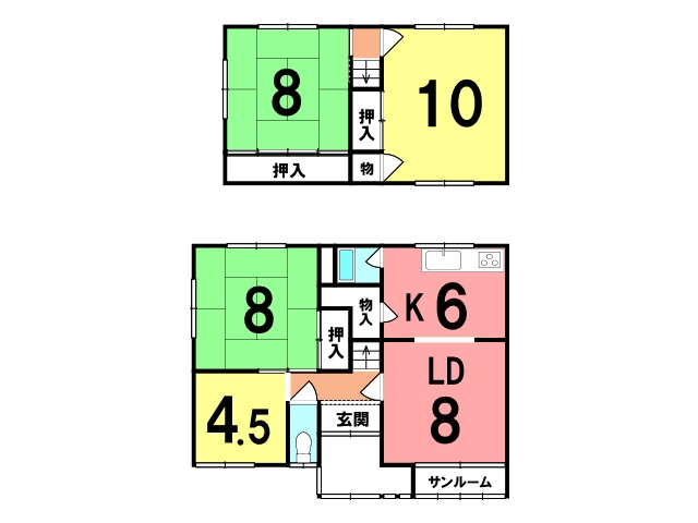 登別市栄町3丁目13-26　中古住宅の間取り