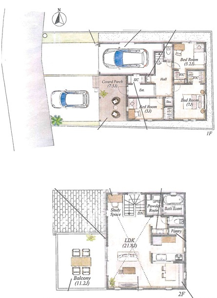 茅ヶ崎市浜竹4丁目　中古戸建の間取り