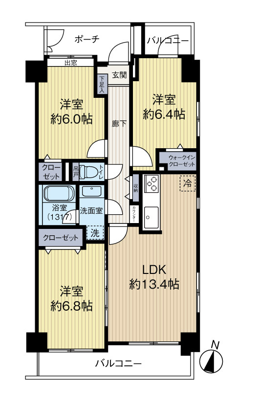 柏木1丁目シティハウスの間取り