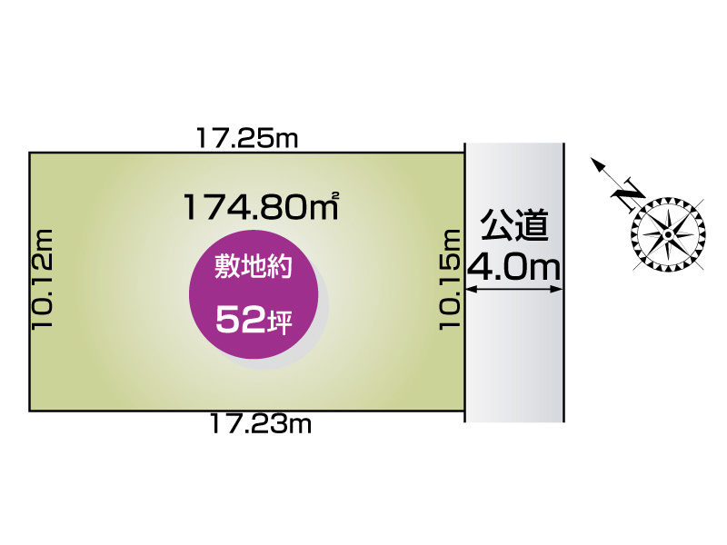 行田市佐間２丁目　区画図　土地　52坪
