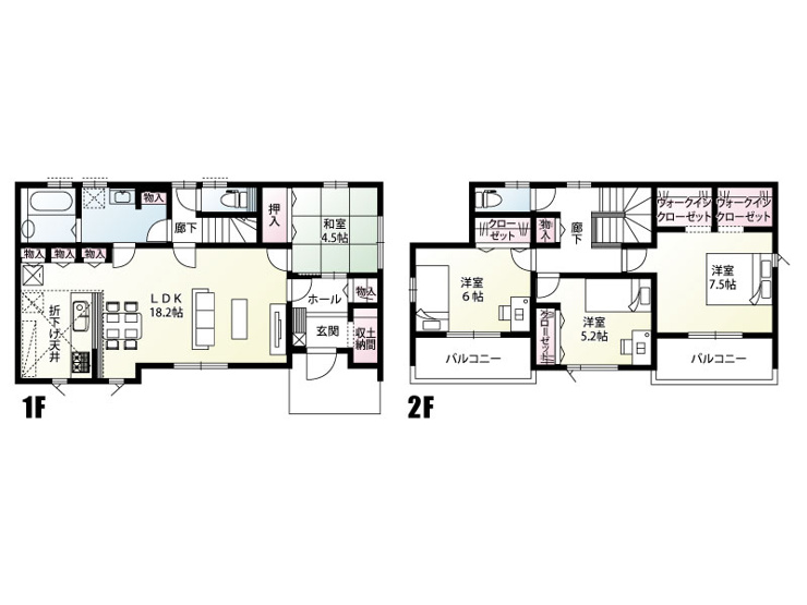 【境女塚3区画　3号棟　間取り図】