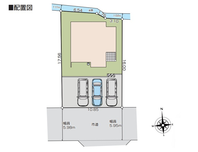 前橋市朝日が丘町　新築住宅全1棟.の区画図|◇土地56.51坪◇