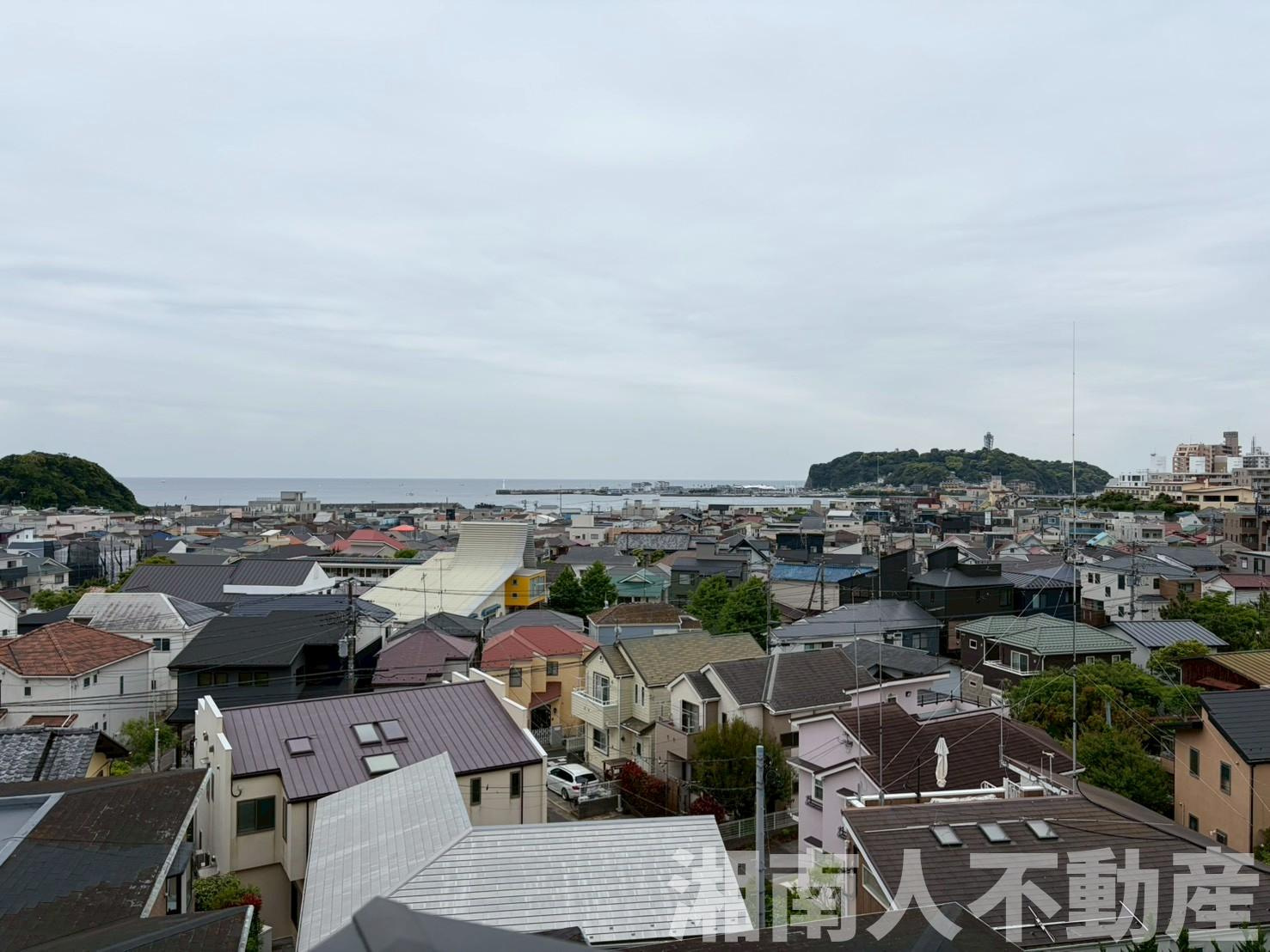 鎌倉市腰越５丁目２８０－２４新築戸建ての展望|ルーフバルコニーからの眺望です