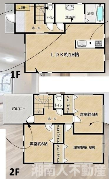 小田原市清水新田２５７－１２戸建の間取り