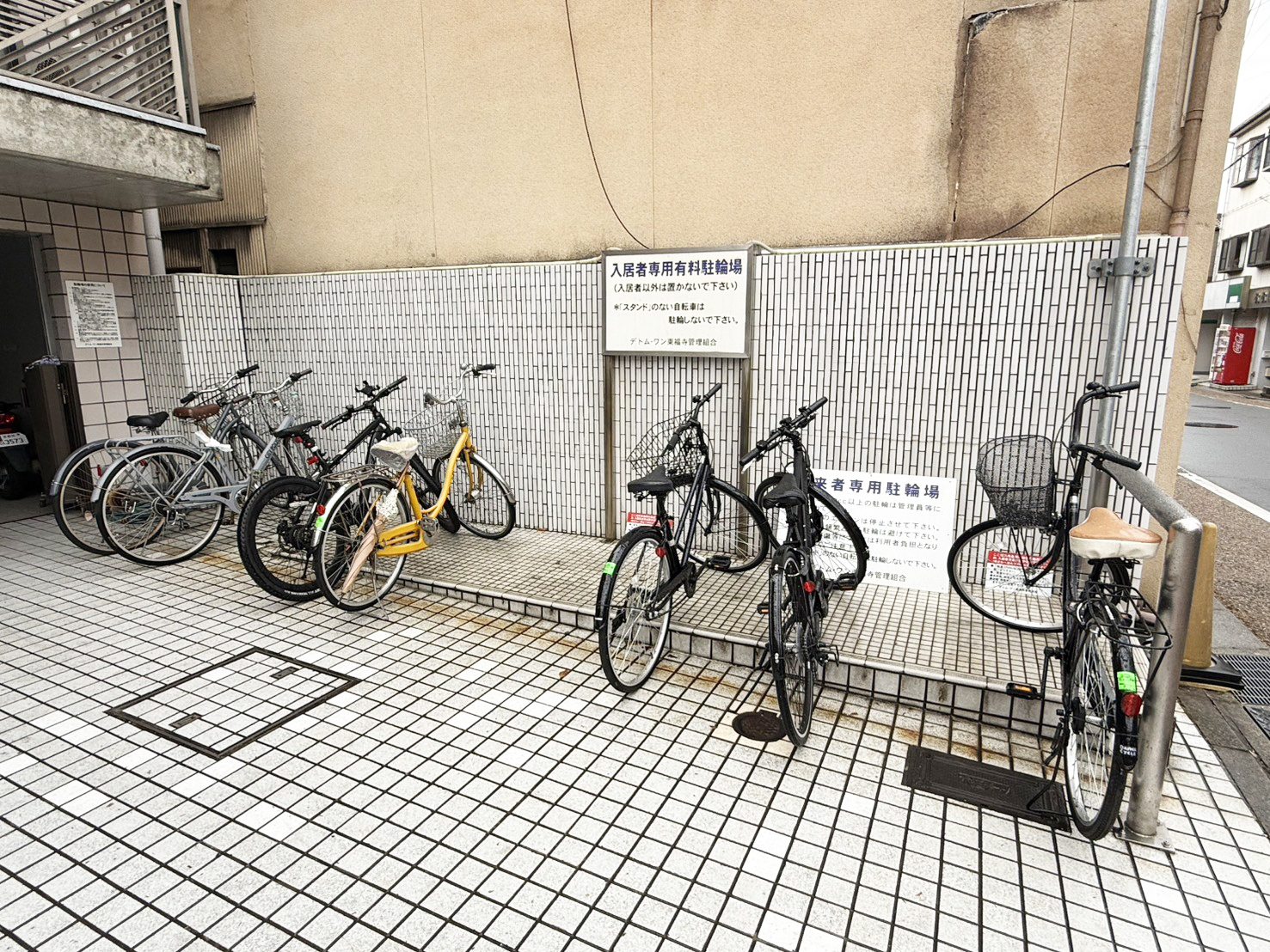 デトム・ワン東福寺の駐輪場|駐輪スペースです。