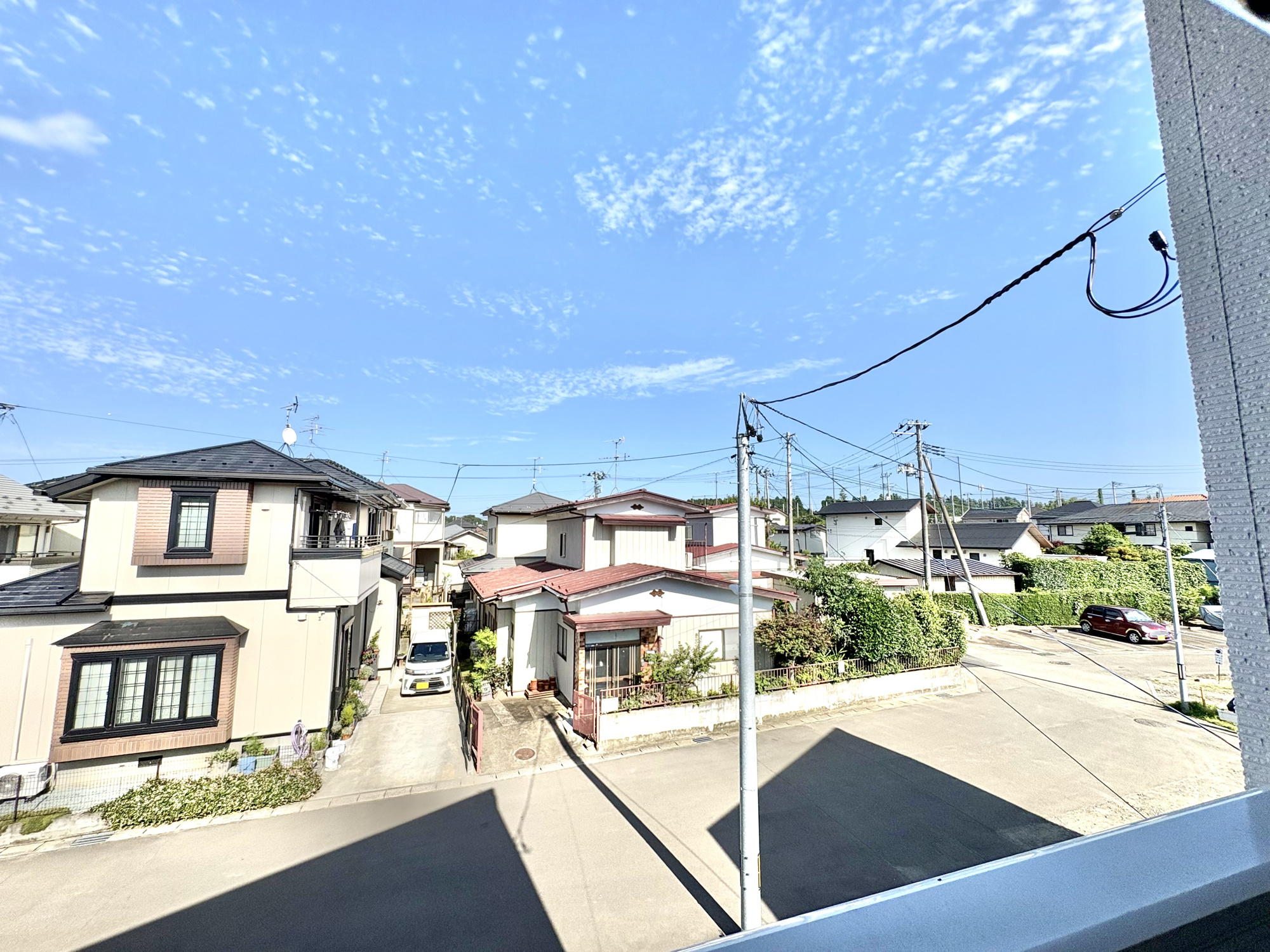 太白区西の平一丁目中古戸建の展望|2階バルコニーからの眺望です。