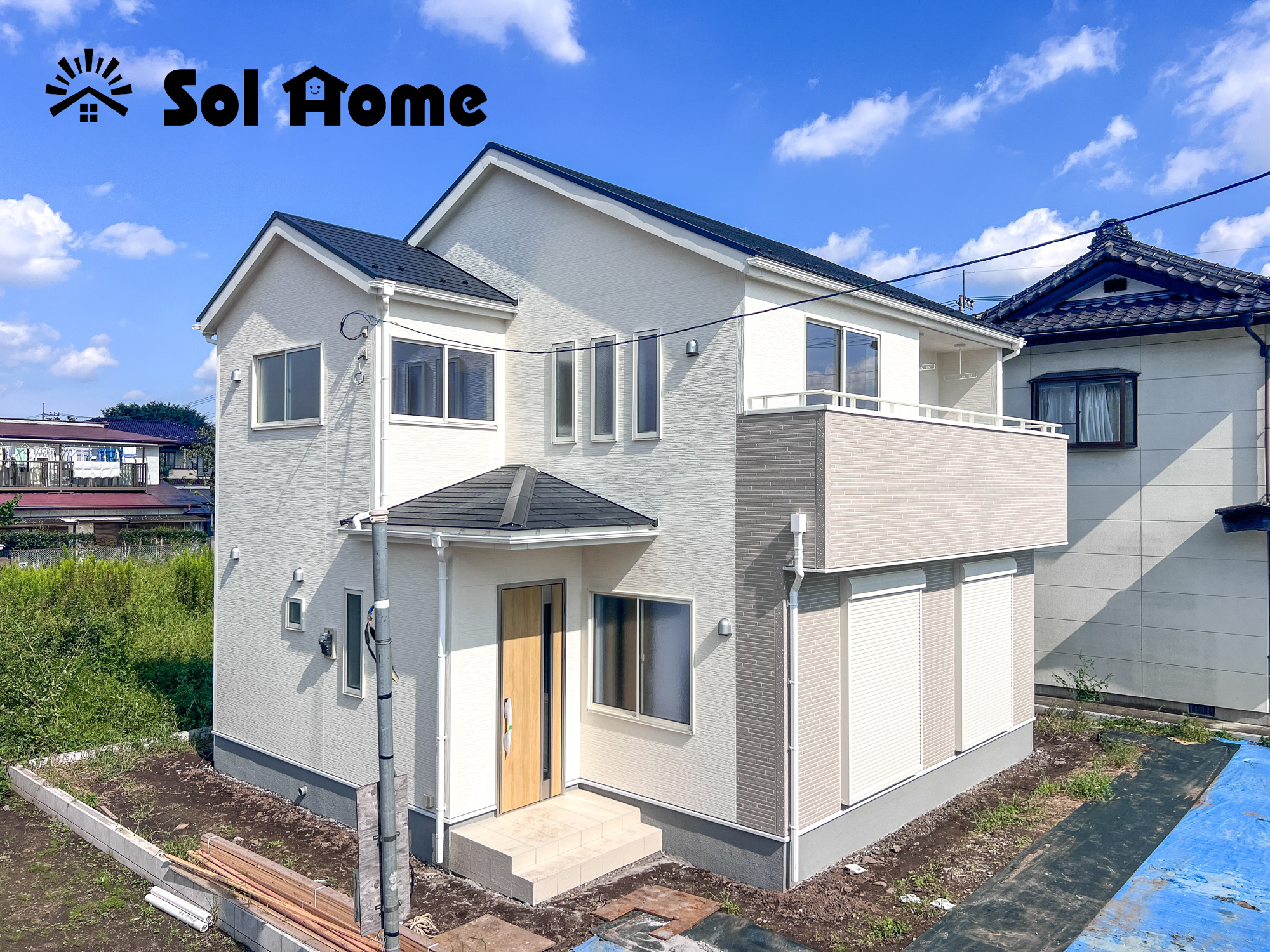 大田原市野崎１丁目の新築一戸建の外観|◆本日のご案内も大歓迎です♪◆ 図面や写真では分からない部分を不動産のプロが丁寧にご説明いたします！！ 年中無休のソルホームはいつでもお問い合わせをお待ちしております♪