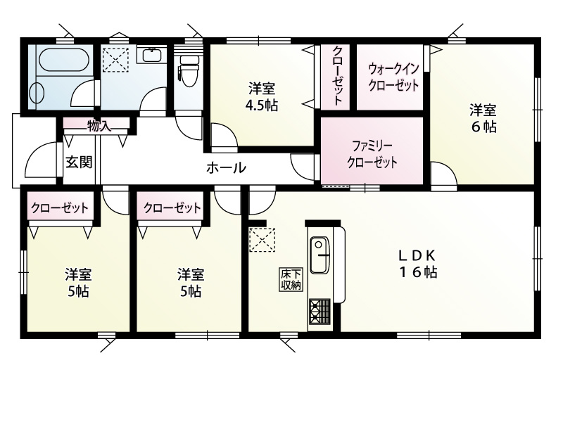 2号棟　建物面積：89.10㎡（26.95坪）
　　　  土地面積：321.31㎡（97.19坪）