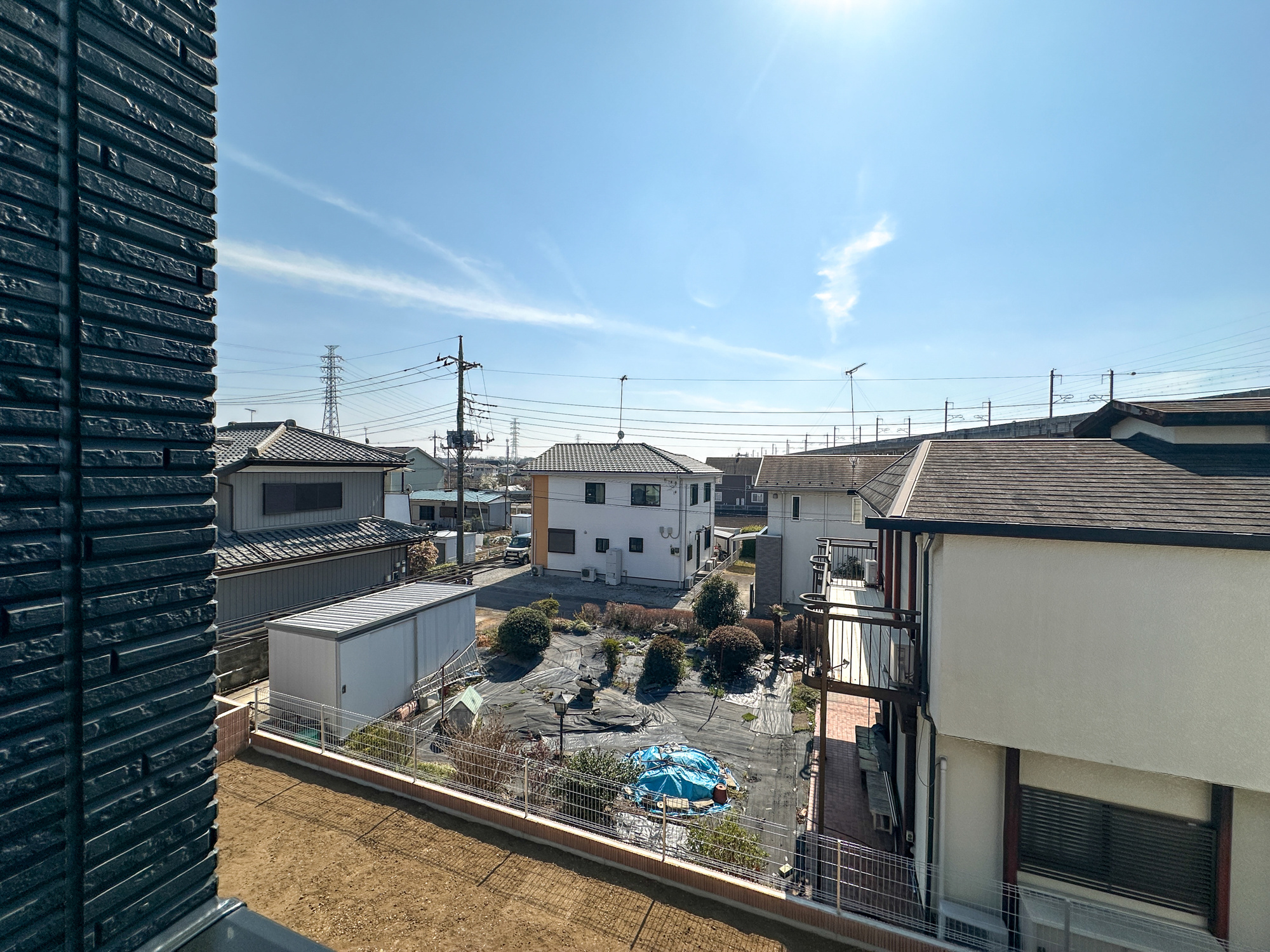 下野市川中子の新築一戸建の展望|見晴らしの良い眺望は開放感たっぷり♪