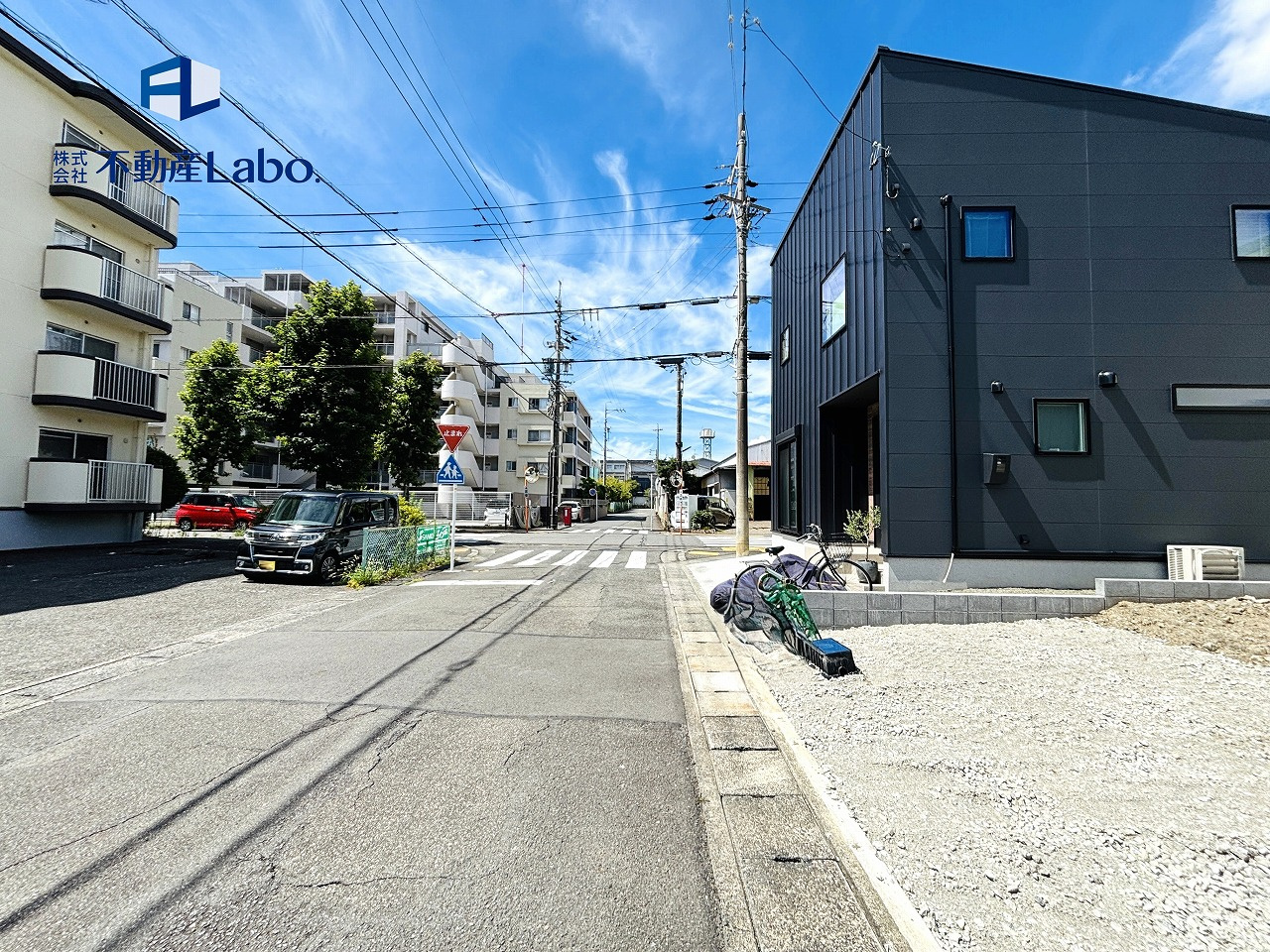 リーブルガーデン　駿河区高松2丁目　全1棟の前面道路含む現地写真|更地の時のお写真となります♪