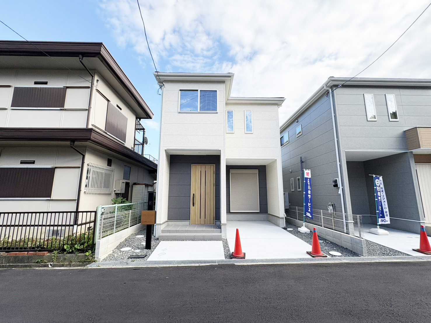 高槻市大和１丁目新築一戸建（2号地）の外観|外観もきれいです。