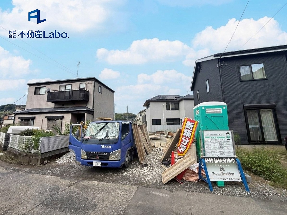 葵区　北5丁目5期　全1棟の外観|建築中の工程を見る楽しさがあります♪