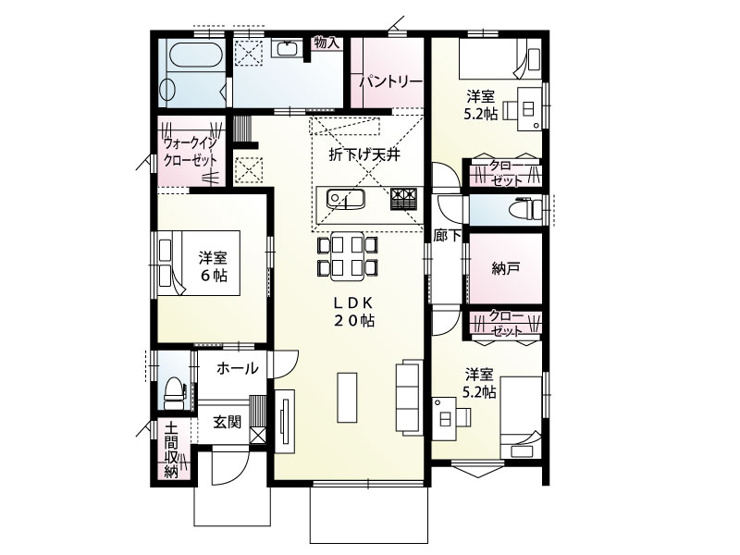 【２号棟：間取り図】