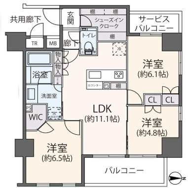 リナージュ小田原栄町の間取り