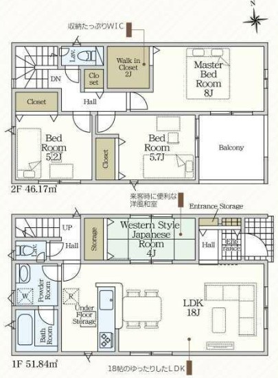 クレイドルガーデン　沼津市西間門第10　全3棟の間取り|敷地面積：131.79㎡
延床面積：98.01㎡