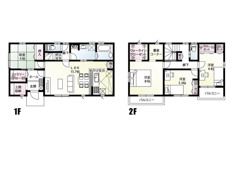 坂東市辺田字屋敷附　1号棟　間取図
