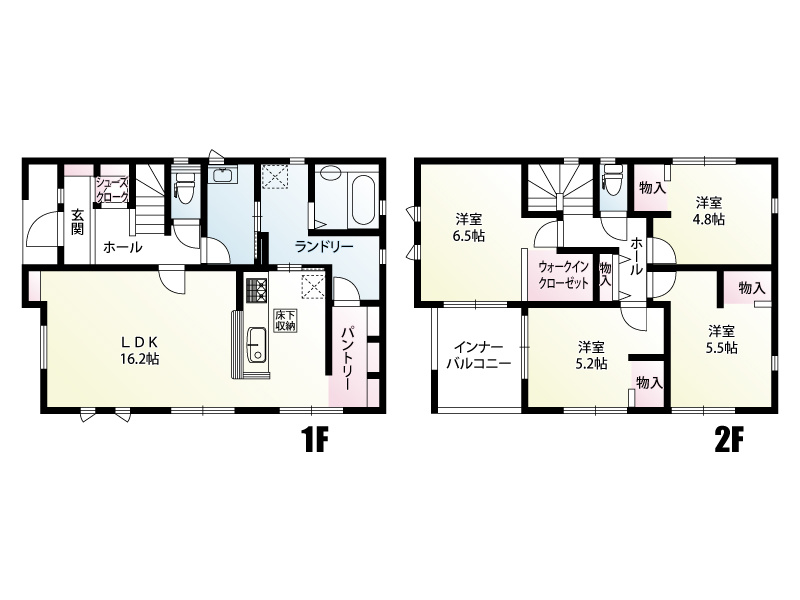 土浦市中高津　1号棟　間取図