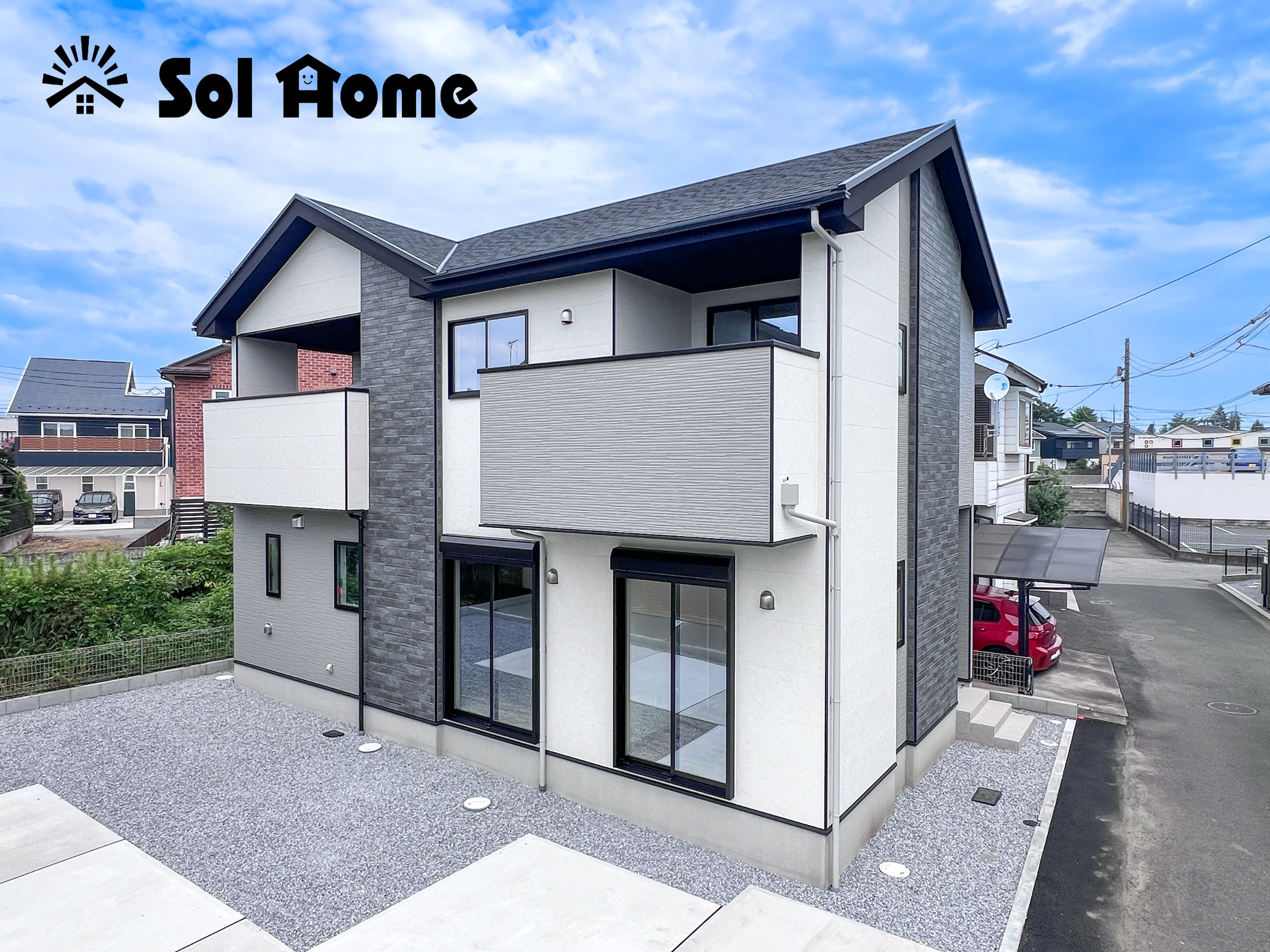 宇都宮市一ノ沢町３期　新築住宅全１棟の外観|◆本日のご案内も大歓迎です♪◆ 図面や写真では分からない部分を不動産のプロが丁寧にご説明いたします！！ 年中無休のソルホームはいつでもお問い合わせをお待ちしております♪