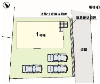宇都宮市一ノ沢町３期　新築住宅全１棟の区画図|角地で日当たり通風良好！車の出入りもしやすく使いやすい立地です♪
