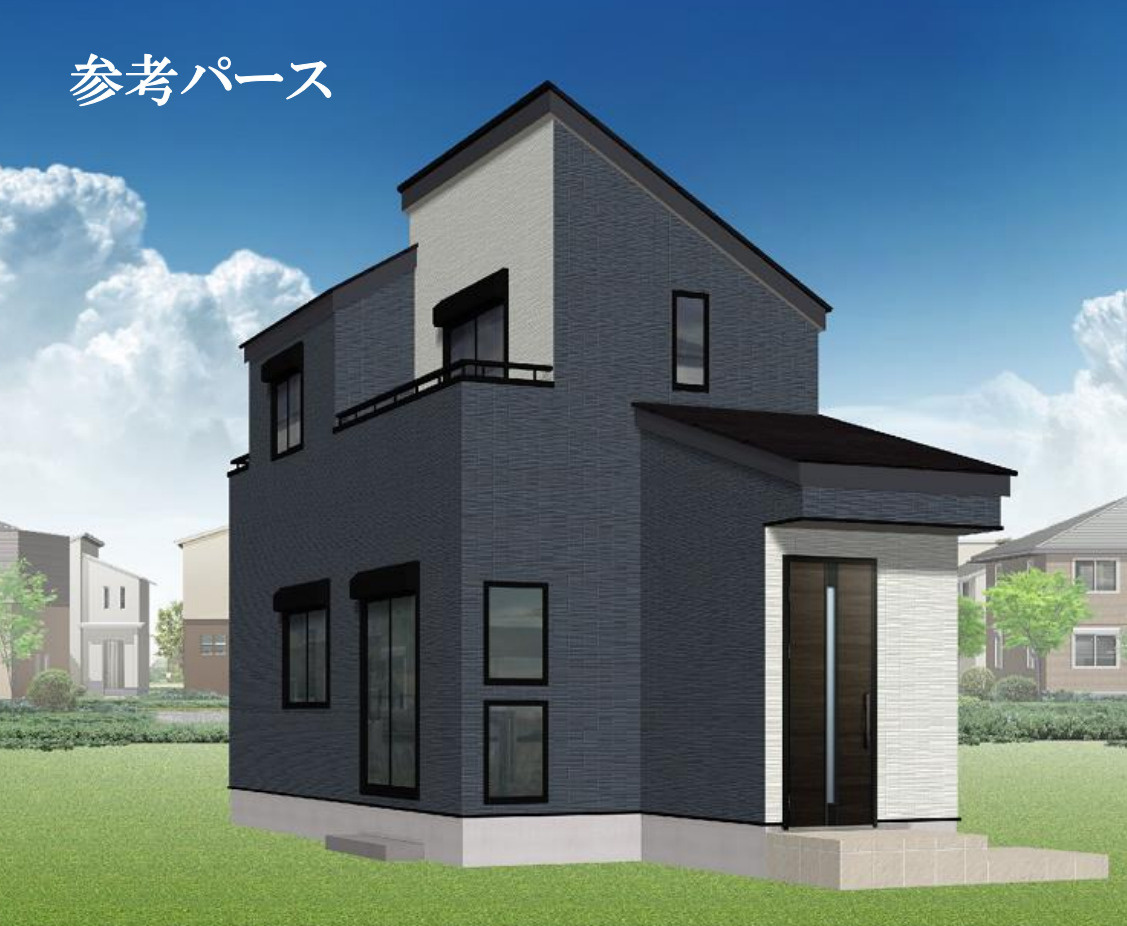 横浜市戸塚区汲沢町 新築戸建て【仲介手数料無料】の外観パース