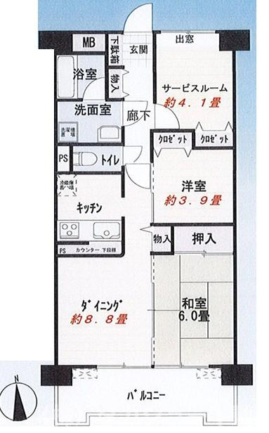 グリーンビレッジ浜野の間取り