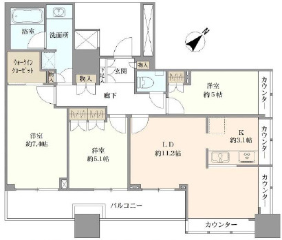 ステーションガーデンタワーの間取り