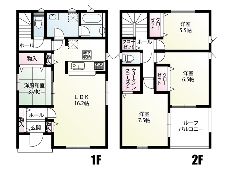 《天神町5期　建物面積95.98㎡(29.03坪)》