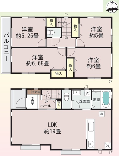 茅ヶ崎市東海岸南4丁目　新築一戸建て　全5棟の間取り