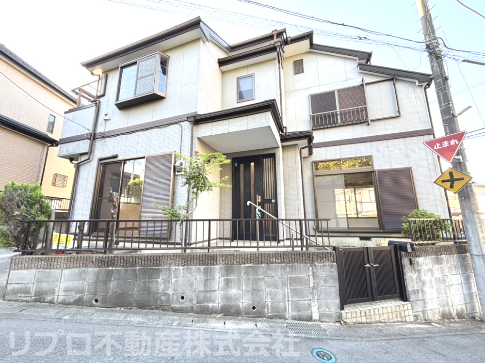 我孫子市つくし野戸建の外観|南東角地の高台立地！陽当たり良好で開放感ある５ＬＤＫ！