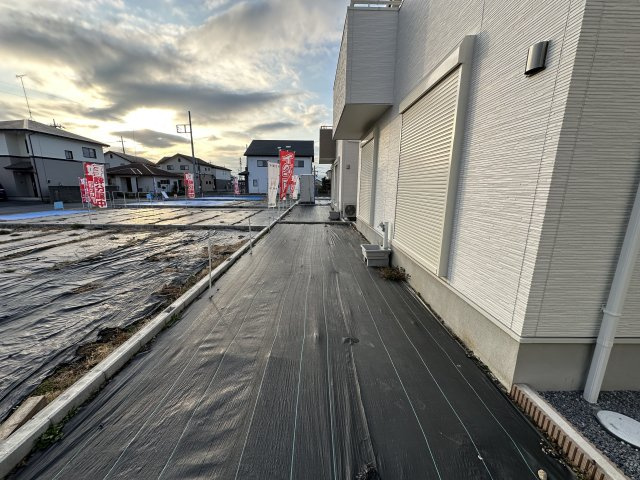 栃木市平柳町３丁目の新築一戸建の庭|庭はガーデニングをしたり、お子様のプール遊びやBBQなど様々な用途で使用できます♪