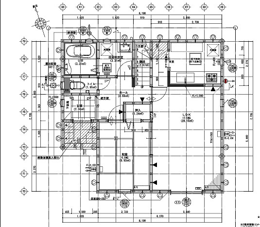 リナージュ　富士市中里第1期　‐全8区画‐の間取り|●1階間取り●
東、南からの採光で陽当たり良好♪