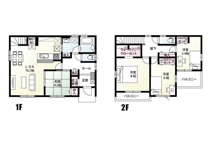 【国定町2丁目2区画　1号棟　間取り図】