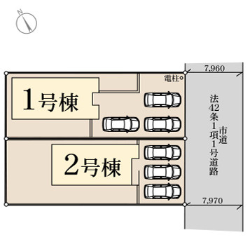 足利市本城２丁目の新築一戸建の区画図|「初めまして！」が集まる分譲地。たくさんの子供たちが年齢を問わずに、仲良く一緒に成長できるのは分譲地の特徴ですね。