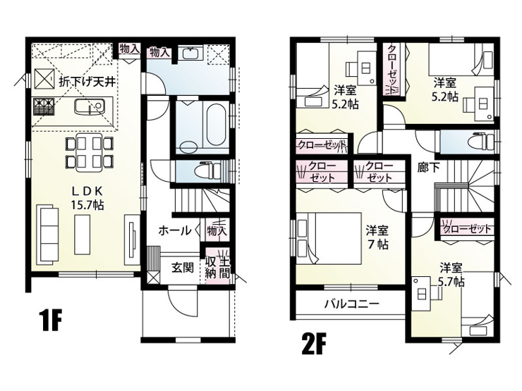 【２号棟：間取り図】