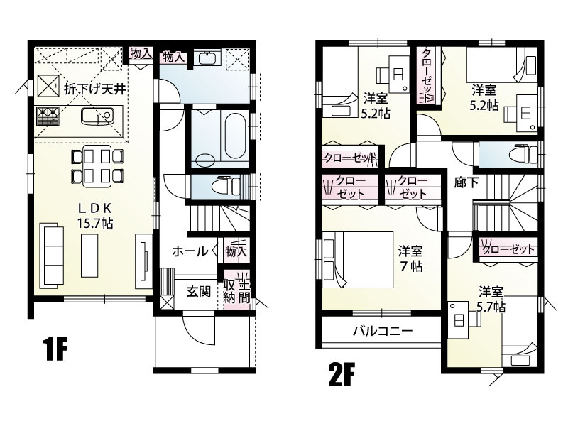 【２号棟：間取り図】