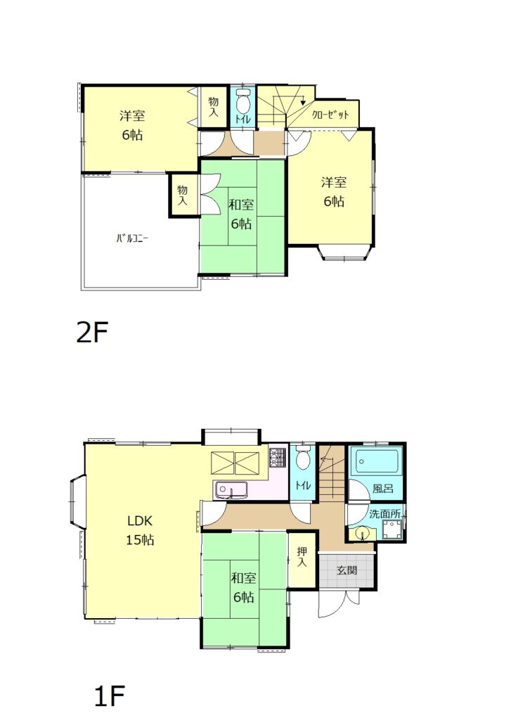 伊勢崎市長沼町　　中古住宅の間取り|■土地47.05坪　建物29.52坪　収納豊富　バルコニー■