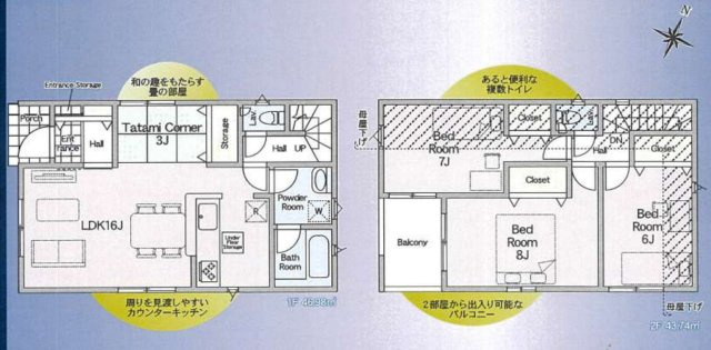 横浜市青葉区美しが丘西2丁目 新築戸建て【仲介手数料無料】の間取り