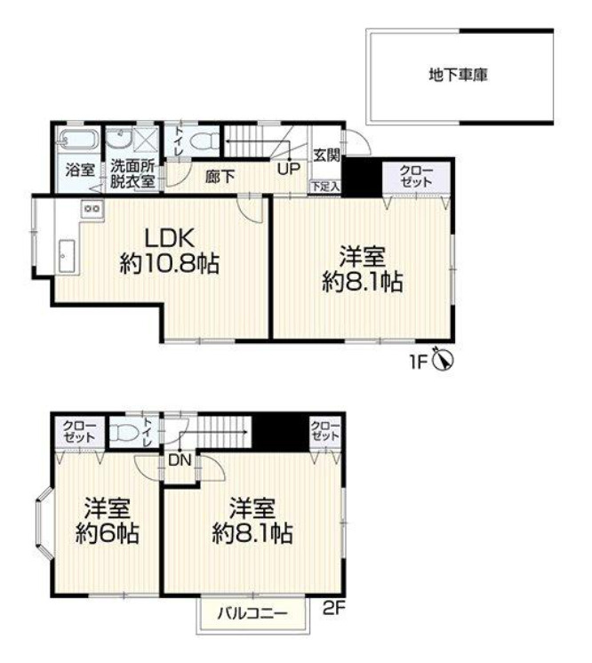 横浜市磯子区栗木２丁目 中古戸建て【仲介手数料無料】の間取り