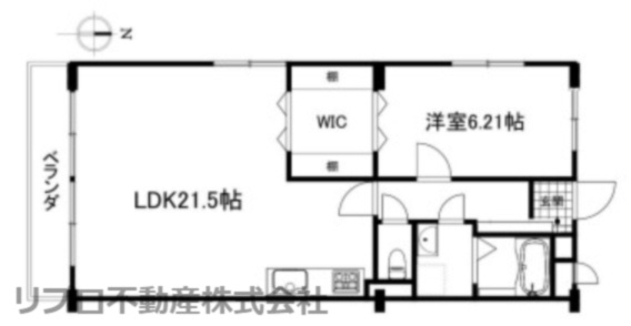 天王台ロイヤルマンションの間取り|間取り１SLDK 価格１７３０万円 専有面積６６.４２平米
使いやすい構造の配置で前面二面採光！