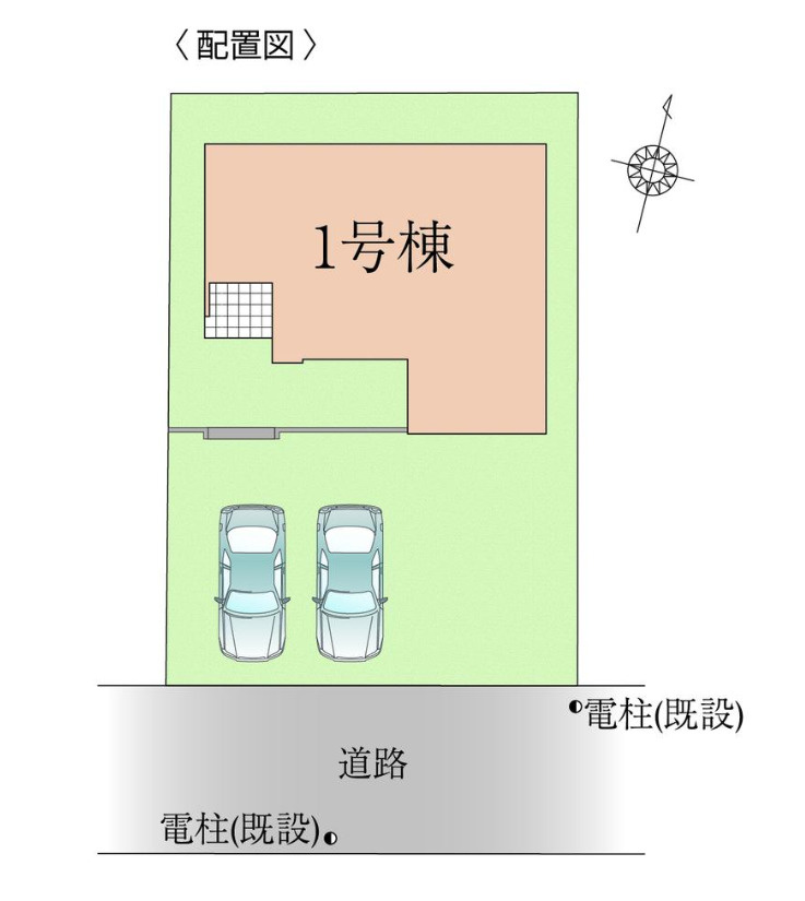 横浜市瀬谷区阿久和西2丁目 新築戸建て【仲介手数料無料】カースペース2台の区画図