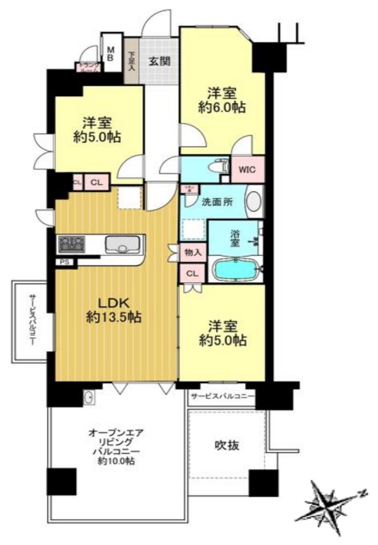 ルネサンス戸塚テラス【仲介手数料無料】ペット可♪の間取り