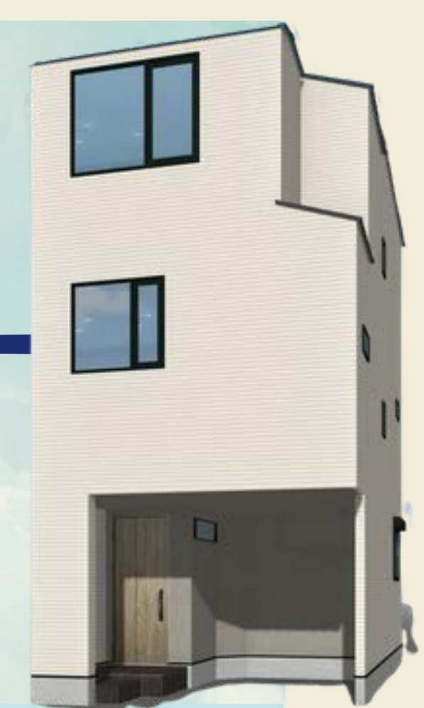 横浜市瀬谷区三ツ境 新築戸建て【仲介手数料無料】の外観パース