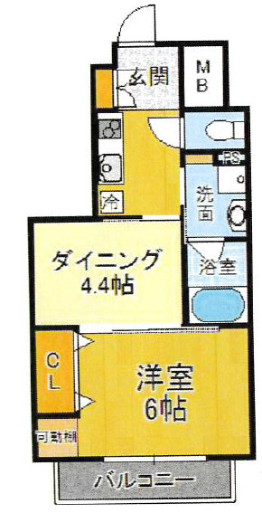 日神デュオステージ蕨の間取り|１DK、東向きで朝から明るいお部屋♪